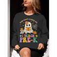 You Can't Scare Me I Teach Pre-k Teacher Halloween Ghost Men Women Kids Women Crewneck Sweatshirt, funny gift