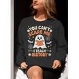 You Can't Scare Me I Teach History Retro Teacher Halloween Women Crewneck Sweatshirt, History Teacher Sweatshirts, funny gift