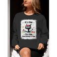 Cat It's Fine I'm Fine Everything Is Fine Teacher Life Women Crewneck Sweatshirt, funny gift Cat It's Fine I'm Fine Everything Is Fine Teacher Life Women Crewneck Sweatshirt, funny gift