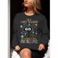 Cat Kitty I'm A Math Teacher Of Course I Have Problems Women Crewneck Sweatshirt, funny gift