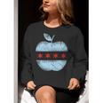 Chicago Flag Teacher School Cute Women Crewneck Sweatshirt, funny gift