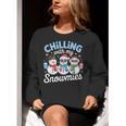 Chillin With My Snowmie Women Christmas Snowman Teacher Snow Women Crewneck Sweatshirt, funny gift Chillin With My Snowmie Women Christmas Snowman Teacher Snow Women Crewneck Sweatshirt, funny gift