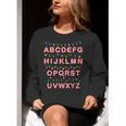Christmas Alphabet Candy Cane Teachers Students Candy Cane For Men Women Kids Women Crewneck Sweatshirt, funny gift