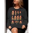 Christmas Math Teacher Equation Gingerbread With Santa Hat Men Women Women Crewneck Sweatshirt, funny gift