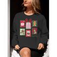 Christmas Teacher Stamps Women Crewneck Sweatshirt, funny gift