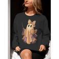 Coquette Music Note Patchwork Ghost Music Teacher Halloween Women Crewneck Sweatshirt, funny gift Coquette Music Note Patchwork Ghost Music Teacher Halloween Women Crewneck Sweatshirt, funny gift