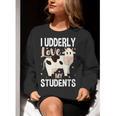 Cow Teacher Lover Women Crewneck Sweatshirt, funny gift Cow Teacher Lover Women Crewneck Sweatshirt, funny gift