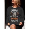 Creepin It Real With My 2nd Grade Monsters Halloween Teacher For Men Women Kids Women Crewneck Sweatshirt, 2nd Grade Teacher Sweatshirts, funny gift Creepin It Real With My 2nd Grade Monsters Halloween Teacher For Men Women Kids Women Crewneck Sweatshirt, 2nd Grade Teacher Sweatshirts, funny gift
