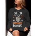 Creepin It Real Kindergarten Monsters Halloween Teacher Women Crewneck Sweatshirt, funny gift Creepin It Real Kindergarten Monsters Halloween Teacher Women Crewneck Sweatshirt, funny gift