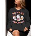 Cute Ghost Book Read More Books Teachers Halloween Women Crewneck Sweatshirt, funny gift Cute Ghost Book Read More Books Teachers Halloween Women Crewneck Sweatshirt, funny gift