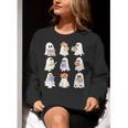 Cute Ghost Reading Books Teacher Halloween Reading Men Women Kids Women Crewneck Sweatshirt, funny gift Cute Ghost Reading Books Teacher Halloween Reading Men Women Kids Women Crewneck Sweatshirt, funny gift