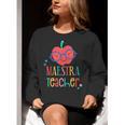 Cute Maestra Teacher Women Crewneck Sweatshirt, funny gift
