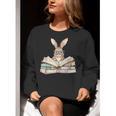 Cute Reading Bunny Glasses Books Bookworm Reader Teacher Women Crewneck Sweatshirt, funny gift Cute Reading Bunny Glasses Books Bookworm Reader Teacher Women Crewneck Sweatshirt, funny gift