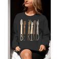 Deaf Be Kind Sign Language Hand Talking Teachers Interpreter Women Crewneck Sweatshirt, funny gift