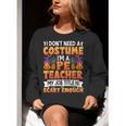 I Don't Need a Costume I'm a Pe Teacher Retro Halloween Women Crewneck Sweatshirt, Pe Teacher Sweatshirts, funny gift