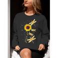 Dragonfly Sunflower Teacher Growth Mindset Choose To Shine Women Crewneck Sweatshirt, funny gift