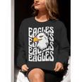 Eagles School Sports Fan Team Spirit Teacher Parent Student Women Crewneck Sweatshirt, funny gift