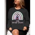 Early Headstart Cute Retro Rainbow Teachers Women Crewneck Sweatshirt, funny gift