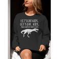 Lets Eat Kids Punctuation Saves Lives Dino Teacher Men Women Crewneck Sweatshirt, funny gift
