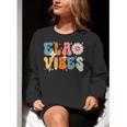 English Teacher Ela Vibes Teacher Kids First Day Of School Women Crewneck Sweatshirt, English Teacher Sweatshirts, funny gift English Teacher Ela Vibes Teacher Kids First Day Of School Women Crewneck Sweatshirt, English Teacher Sweatshirts, funny gift