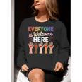 Everyone Is Welcome Here Shirt Teacher Women Crewneck Sweatshirt, funny gift Everyone Is Welcome Here Shirt Teacher Women Crewneck Sweatshirt, funny gift