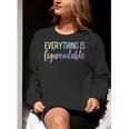 Everything Is Figureoutable Teacher Motivational - -Adults Small Short Sleeve Crew Collar Modern Fun Vacation Cotton Polyester Machine Wash Women Crewneck Sweatshirt, funny gift Everything Is Figureoutable Teacher Motivational - -Adults Small Short Sleeve Crew Collar Modern Fun Vacation Cotton Polyester Machine Wash Women Crewneck Sweatshirt, funny gift