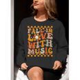 Fall In Love With Music Groovy Thanksgiving Music Teacher Men Women Girls Kids Women Crewneck Sweatshirt, Groovy Teacher Sweatshirts, funny gift Fall In Love With Music Groovy Thanksgiving Music Teacher Men Women Girls Kids Women Crewneck Sweatshirt, Groovy Teacher Sweatshirts, funny gift