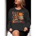Fall In Love With Reading Autumn Thanksgiving Shirt Teacher Women Crewneck Sweatshirt, funny gift Fall In Love With Reading Autumn Thanksgiving Shirt Teacher Women Crewneck Sweatshirt, funny gift