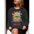 Feed The Reading Monster Halloween Teacher Women Crewneck Sweatshirt, funny gift