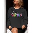 Feliz Viernes Happy Friday Spanish Teacher Friday Spanish Sp Women Crewneck Sweatshirt, funny gift