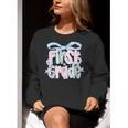 First Grade Coquette Bow Girls Teacher Team 1st Grade Squad Women Crewneck Sweatshirt, First Grade Teacher Sweatshirts, funny gift First Grade Coquette Bow Girls Teacher Team 1st Grade Squad Women Crewneck Sweatshirt, First Grade Teacher Sweatshirts, funny gift