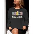 First Grade Rocks Teachers Back To School ABCD Rock Students Women Crewneck Sweatshirt, First Grade Teacher Sweatshirts, funny gift