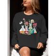Floral Beakers Chemistry Lab Teacher Women Crewneck Sweatshirt, funny gift Floral Beakers Chemistry Lab Teacher Women Crewneck Sweatshirt, funny gift