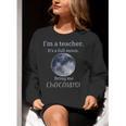 Full Moon Teacher Humor For Men Women Girls Kids Women Crewneck Sweatshirt, funny gift