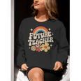 Future Teacher Kids Youth Girls Rainbow Pre-k Kindergarten Women Crewneck Sweatshirt, Future Teacher Sweatshirts, funny gift