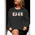 Ghost Book Reading Books Lover Teacher Happy Halloween Women Crewneck Sweatshirt, funny gift
