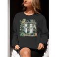 Ghost Plant Library Halloween Reading Books Teacher Vintage Women Crewneck Sweatshirt, funny gift Ghost Plant Library Halloween Reading Books Teacher Vintage Women Crewneck Sweatshirt, funny gift