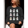 Ghost Reading Books Spooky Librarian Teacher Women Women Crewneck Sweatshirt, funny gift Ghost Reading Books Spooky Librarian Teacher Women Women Crewneck Sweatshirt, funny gift