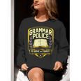 Grammar Police To Serve And Correct English Teacher Women Crewneck Sweatshirt, English Teacher Sweatshirts, funny gift Grammar Police To Serve And Correct English Teacher Women Crewneck Sweatshirt, English Teacher Sweatshirts, funny gift