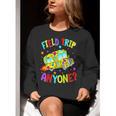 Groovy Field Trip Anyone Happy Field Day For Teachers Kids Women Crewneck Sweatshirt, funny gift Groovy Field Trip Anyone Happy Field Day For Teachers Kids Women Crewneck Sweatshirt, funny gift