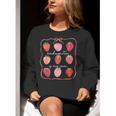 Groovy Kindergarten Is My Jam Strawberry Kinder Team Teacher Women Crewneck Sweatshirt, Groovy Teacher Sweatshirts, funny gift Groovy Kindergarten Is My Jam Strawberry Kinder Team Teacher Women Crewneck Sweatshirt, Groovy Teacher Sweatshirts, funny gift