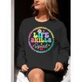 Groovy Life Skills Squad Teacher Special Ed SPED Team Crew Women Crewneck Sweatshirt, Groovy Teacher Sweatshirts, funny gift