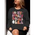 Groovy In My Spooky Teacher Era Halloween Party Boo Women Crewneck Sweatshirt, Groovy Teacher Sweatshirts, funny gift