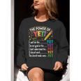 Growth Mindset Teacher Power Of Yet Inspirational Women Crewneck Sweatshirt, funny gift