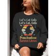 Halloween Lets Eat Kids English Teacher Costume Women Women Crewneck Sweatshirt, English Teacher Sweatshirts, funny gift