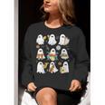 Halloween Ghost Music Teacher Playing Instruments Women Crewneck Sweatshirt, funny gift Halloween Ghost Music Teacher Playing Instruments Women Crewneck Sweatshirt, funny gift