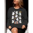 Halloween Math Teacher Ghost Math Teacher Spooky Halloween Women Crewneck Sweatshirt, funny gift