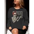 Halloween Math Teacher Skeleton Six Seven Meme Brainrot Women Crewneck Sweatshirt, funny gift
