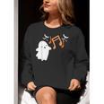 Halloween Music Note Ghost Teacher Fall Musical Instrument Women Crewneck Sweatshirt, funny gift Halloween Music Note Ghost Teacher Fall Musical Instrument Women Crewneck Sweatshirt, funny gift