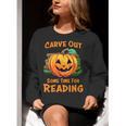Halloween Teacher Librarian Pumpkin Reading Books Men Women Kids Women Crewneck Sweatshirt, funny gift Halloween Teacher Librarian Pumpkin Reading Books Men Women Kids Women Crewneck Sweatshirt, funny gift
